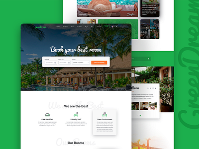 Green Dream  Hotel – PSD Template