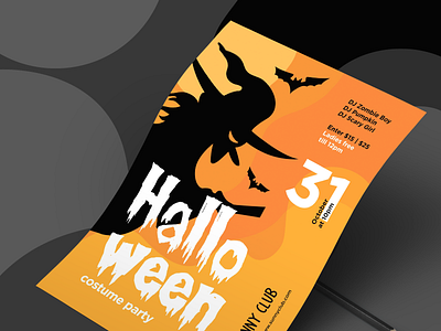 Halloween Party Poster & Flyer club envato envatoelements envatomarket flyer halloween night party poster template