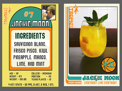 Tropics Cocktail Cards for SHOWDOWN SF design illustration typography
