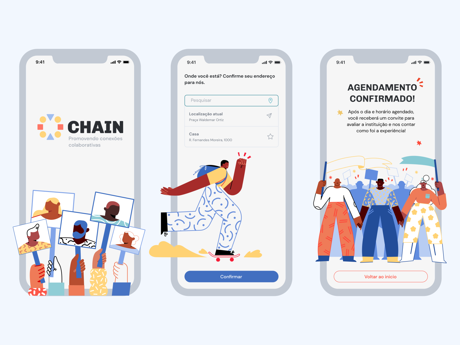 Chain App by Carolina Zamprônio on Dribbble