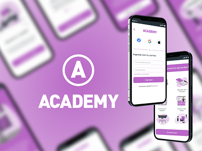 Academy app | UX/UI Desing app app desing design figma graphic design ui ui desing user experience user interface ux uxui