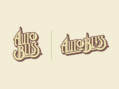 Auto Bliss design lettering letters logo typography