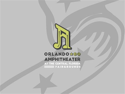 ORLANDO AMPHITHEATER. Concert Venue branding concert lettering logo logotype music retro typography vintage