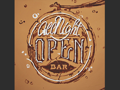 Bar Mural bar beer cafe illustration interior lettering mural pub restaurant typography whiskey