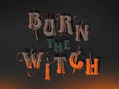 🎻Burn the Witch art graphic illustration lettering music typography