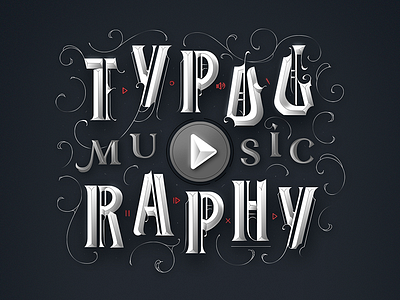 Music Typography art design graphic lettering music typography