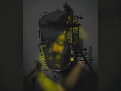 "Under Construction" art graphic illustration