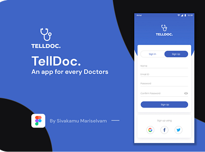 TellDoc. An App for every Doctors branding design doctorapp graphic design logo ui ux