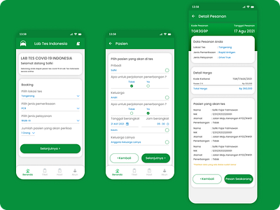Lab Tes Covid 19 application booking covid covid19 graphic design illustration mobile ui ux