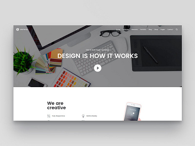 Elementy - Multipurpose One & Multi Page Template agency blog business ecommerce minimal multipurpose onepage portfolio shop themeforest ui ux