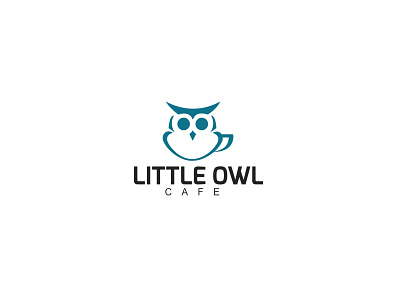 Little Owl Cafe Logo design flat icon illustrator logo logo design logodesign logotype minimal typography vector