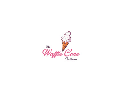 The Waffle Cone Logo Design brand design branding icon logo logo design logodesign logotype minimal typography vector