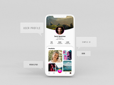 Simple User Profile app branding checkout design graphic design illustration typography ui uidesign uidesigner uiux uxdesign uxdsigner