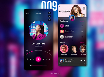 Music Player UI 3d app branding design graphic design music player typography ui uidesign