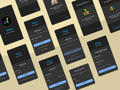 Bangla UX Writing_OOBE & Authentication_Dark Theme