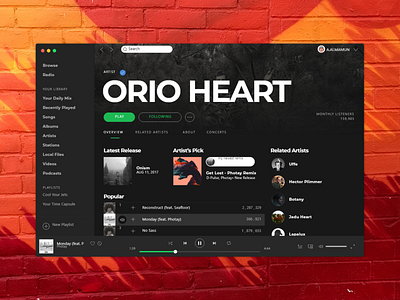 Spotify UI