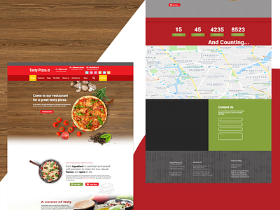 Pizza Web Template deliver design food pizza service ui ui ux ux