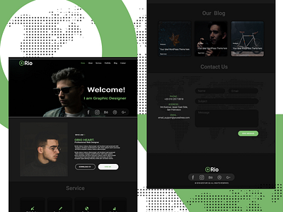 Portfolio Web template black green design photoshop portfolio sketch 3 template template design typography ui ui ux ux web