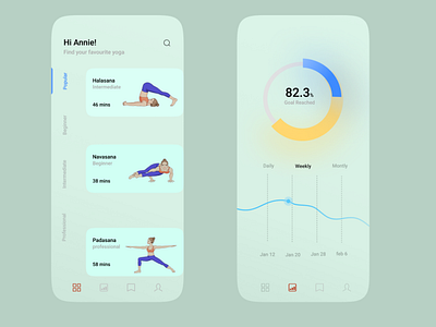 Yoga app design