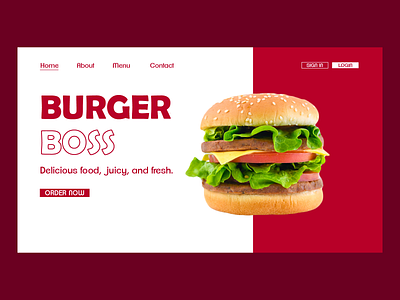 Burger Boss | UI Design branding ui web