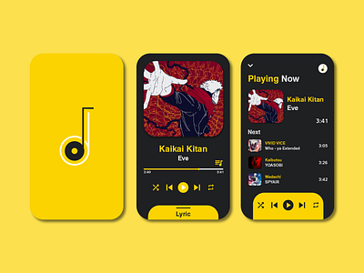 Joy Music Player | UI Design app ui ux