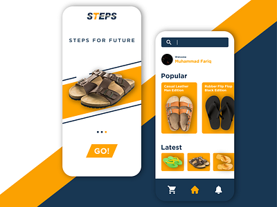 Steps Sandals App | UI Design app branding design ui