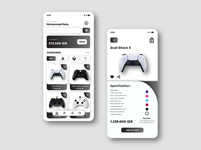 Controller Shop | UI Design app design graphic design ui ux