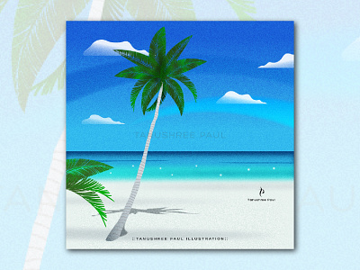 Beach Morning design graphic design illustration vector