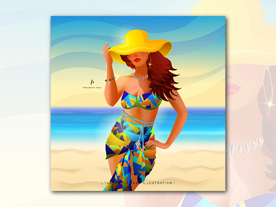 Sunny Beach Day design graphic design illustration vector