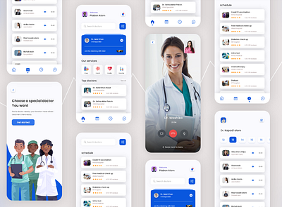 Medical service app design 3d animation branding graphic design logo motion graphics