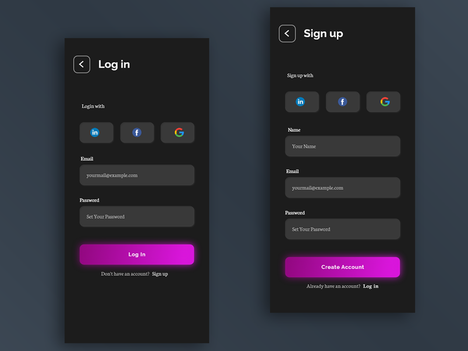 Sign in page (android) by Mohan Babujii on Dribbble