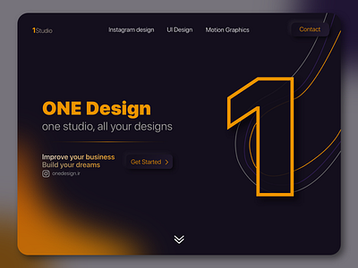 ONE studio web design product design sketch ui