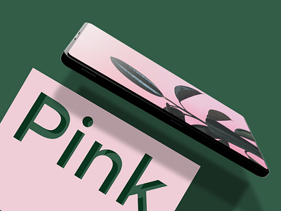 Pink | Phone concept 3d animation design green pink portfolio product design