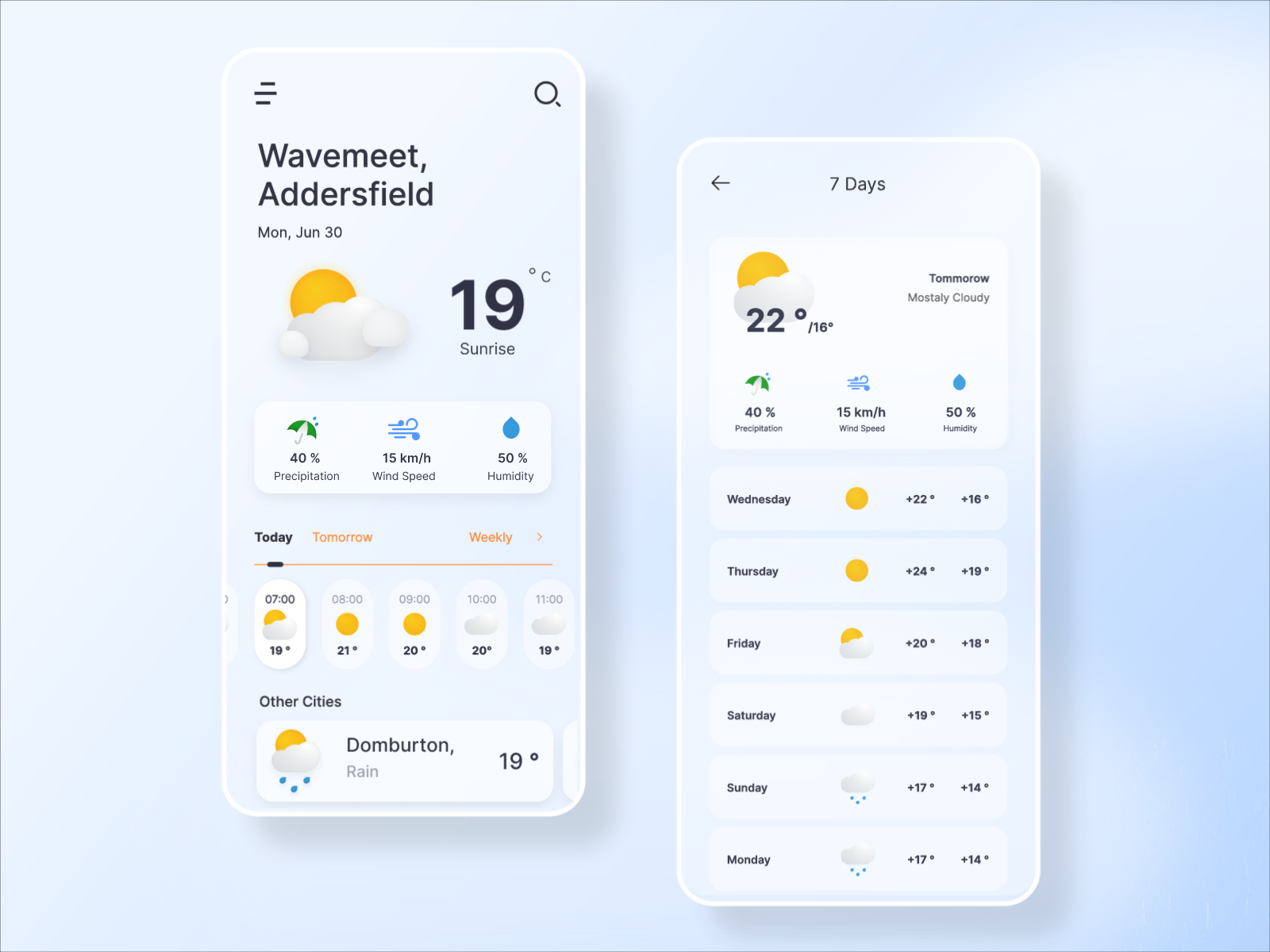 Weather Forecast App by Expert App Devs on Dribbble