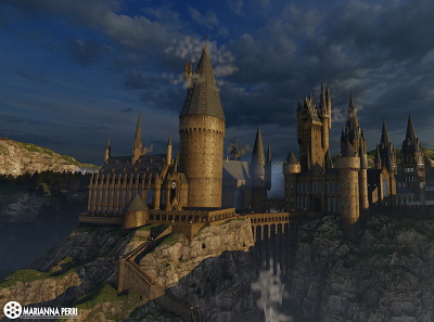 Ricostruzione 3D della scuola di magia di Harry Potter