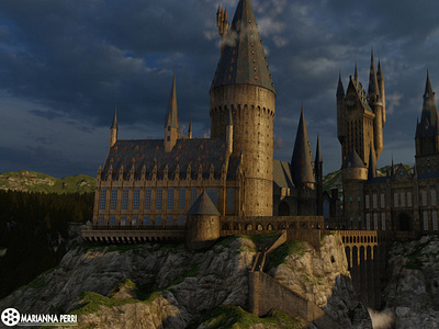 Ricostruzione 3D della scuola di magia di Harry Potter