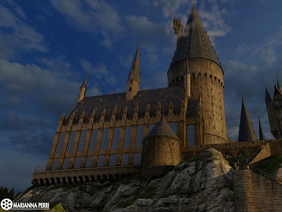 Ricostruzione 3D della scuola di magia di Harry Potter