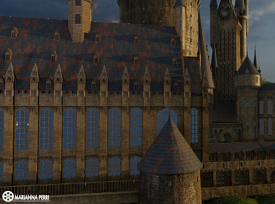 Ricostruzione 3D della scuola di magia di Harry Potter