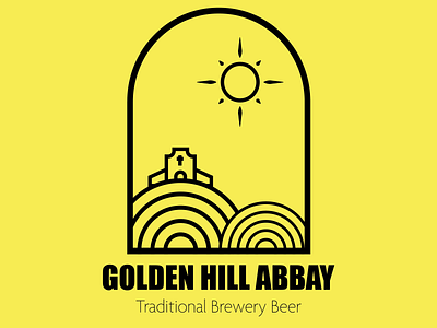 Golden Hill Abbay - Traditional Beer Brand art branding clean design graphic design icon illustration illustrator logo logodesign vectorial