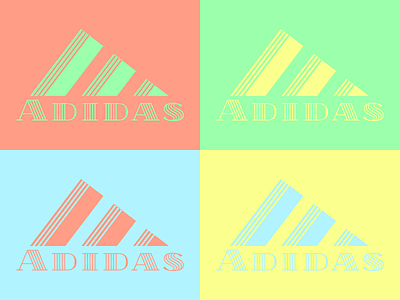 Addidas - Logo redesign (70's style) art branding clean design graphic design icon illustration illustrator logo redesign sportswear