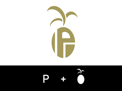 Golden Pineapple art branding clean design graphic design icon illustration illustrator logo logodesign ui