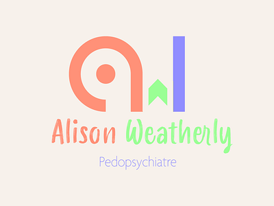 Alison Weatherly - Pedopsychiatre - Logo Design art branding clean design graphic design icon illustration illustrator logo ui
