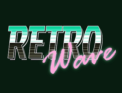 Retro wave - Logo type art branding clean design graphic design icon illustration illustrator logo ui