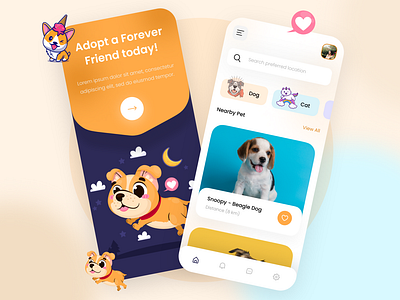 Pawfect - Pet Adoption App UI