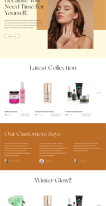 Landing page design for Skincare products website by Pratiksha Beakta ...