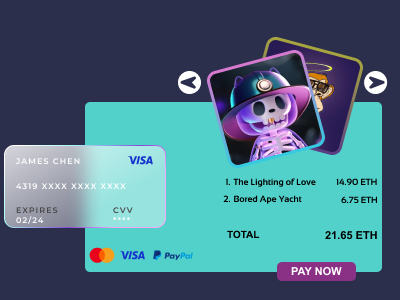 Credit Card Checkout - NFT challenge credit card checkout daily challnege dailyui nft ui