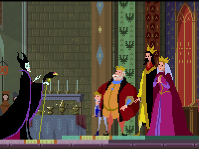 Sleeping Beauty 8bit aurora disney disney princess games gaming king maleficent pixel art pixelart sleeping beauty video game