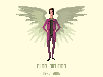 RIP Alan Rickman alna dogma metatron pixel art pixelart rickman