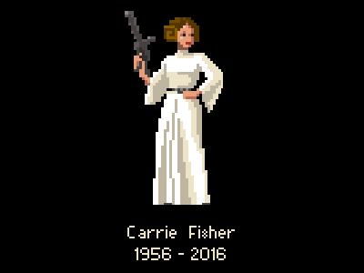 Carrie Fisher carrie fisher game game design gaming pixel art pixelart princess leia retro star wars starwars video
