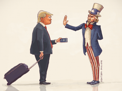 In a parallel universe america cartoon comic donald trump illustration politics trump uncle sam usa